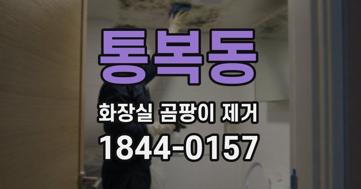 통복동 화장실 곰팡이 제거
