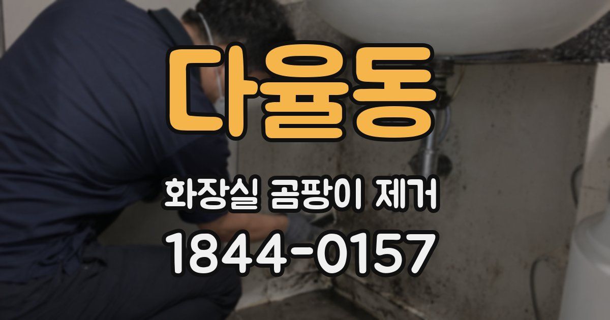 다율동 화장실 곰팡이 제거