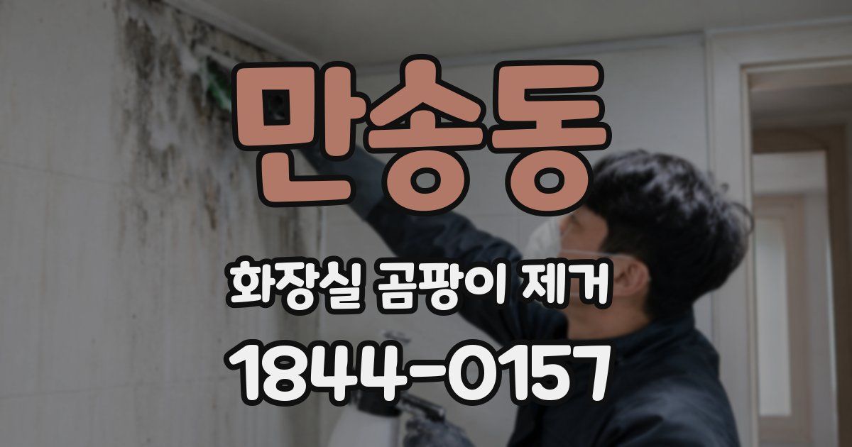 만송동 화장실 곰팡이 제거