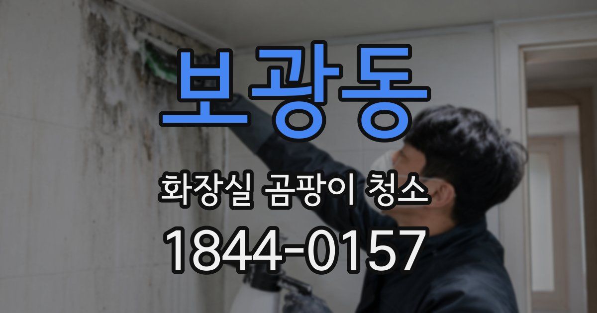 보광동 화장실 곰팡이 청소