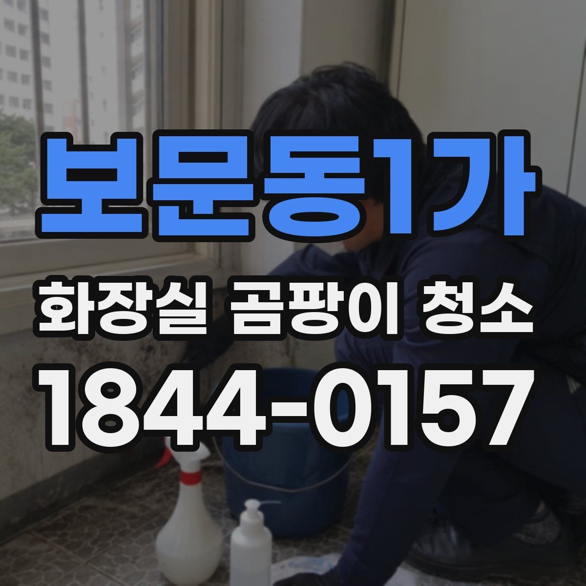 보문동1가 화장실 곰팡이 청소 벽면 아래쪽에 집중된 번짐 처리 방식