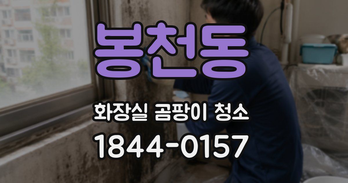 봉천동 화장실 곰팡이 청소