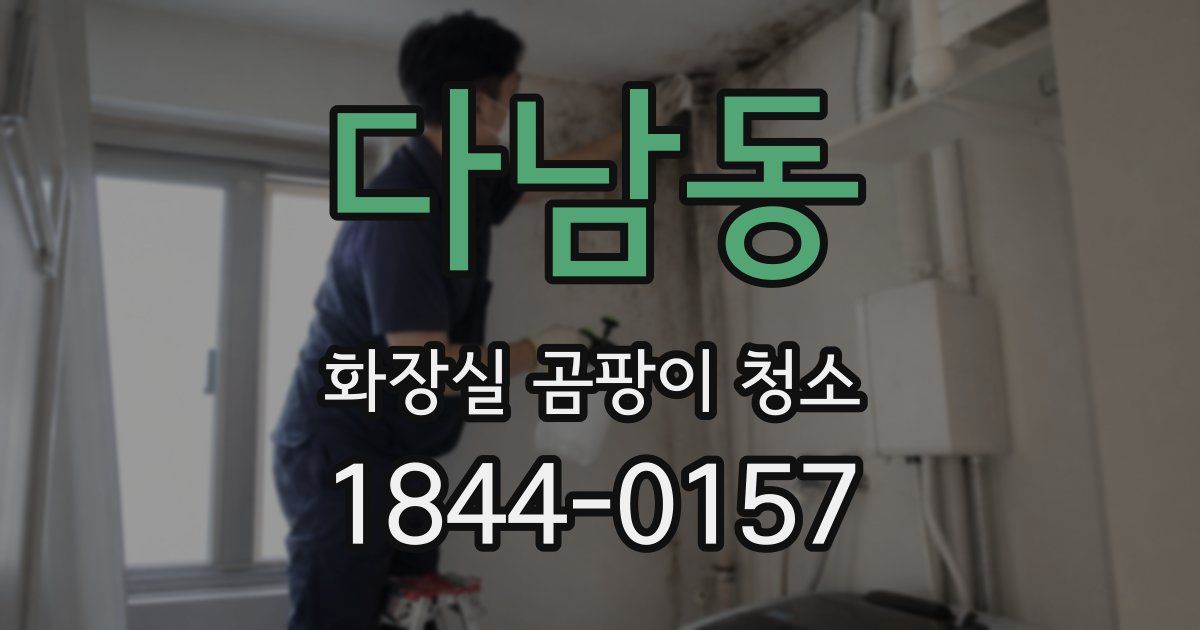 다남동 화장실 곰팡이 청소