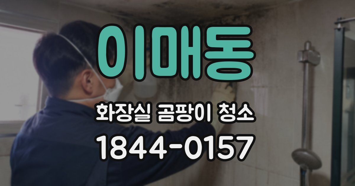 이매동 화장실 곰팡이 청소