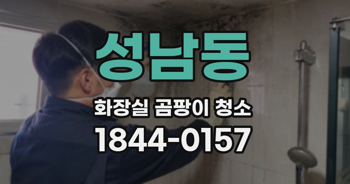 성남동 화장실 곰팡이 청소