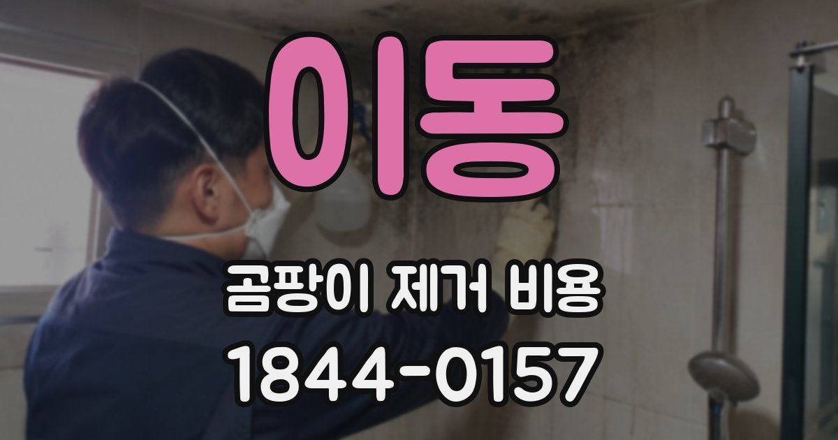 이동 곰팡이 제거 비용