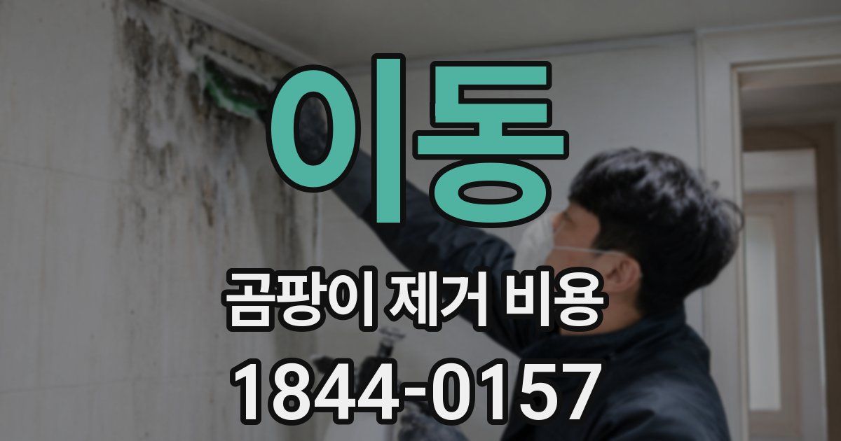 이동 곰팡이 제거 비용