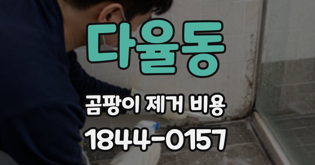 다율동 곰팡이 제거 비용