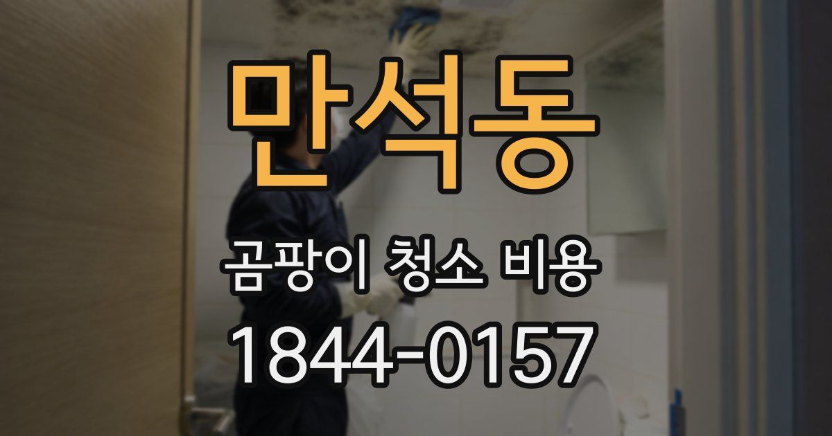 만석동 곰팡이 청소 비용