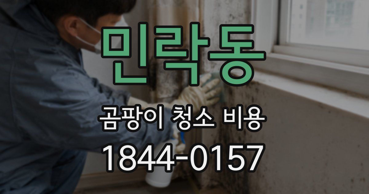 민락동 곰팡이 청소 비용