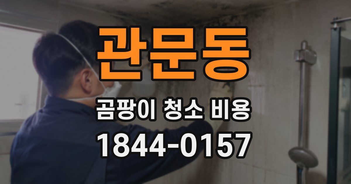 관문동 곰팡이 청소 비용