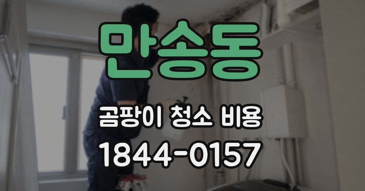 만송동 곰팡이 청소 비용
