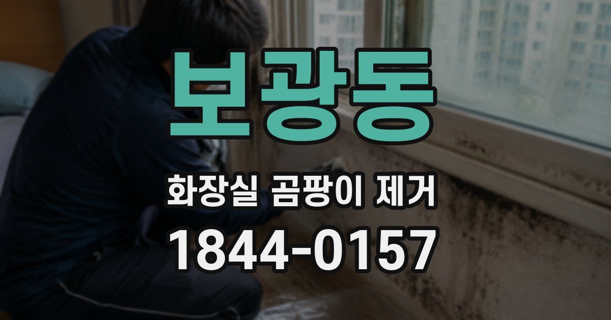보광동 화장실 곰팡이 제거