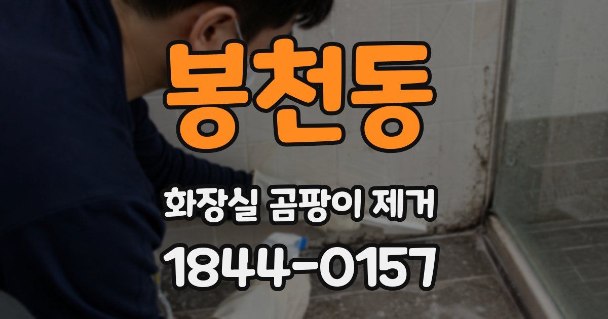 봉천동 화장실 곰팡이 제거