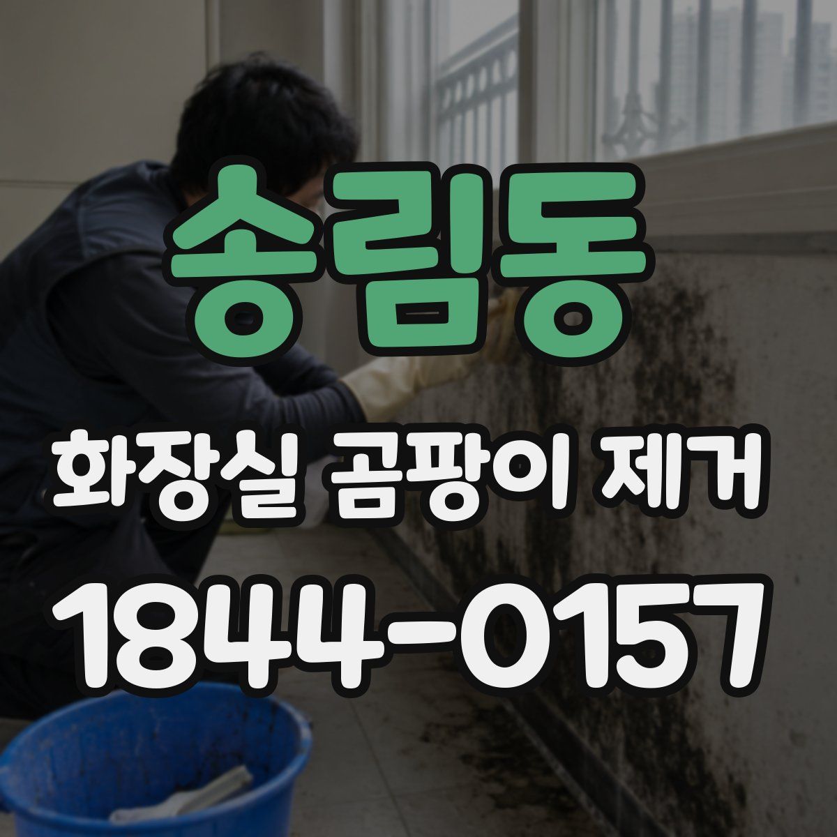 송림동 화장실 곰팡이 제거