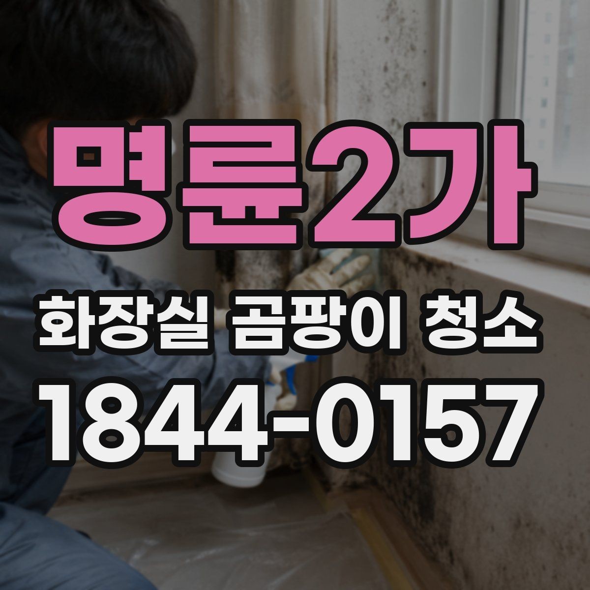 명륜2가 화장실 곰팡이 청소 세척 뒤 살균으로 마감하는 과정