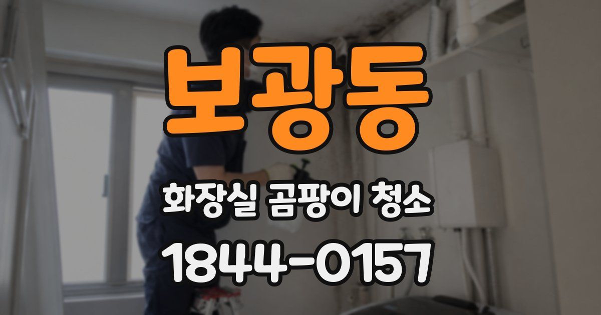 보광동 화장실 곰팡이 청소