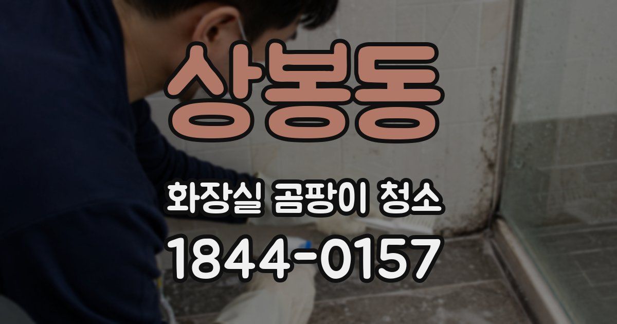 상봉동 화장실 곰팡이 청소