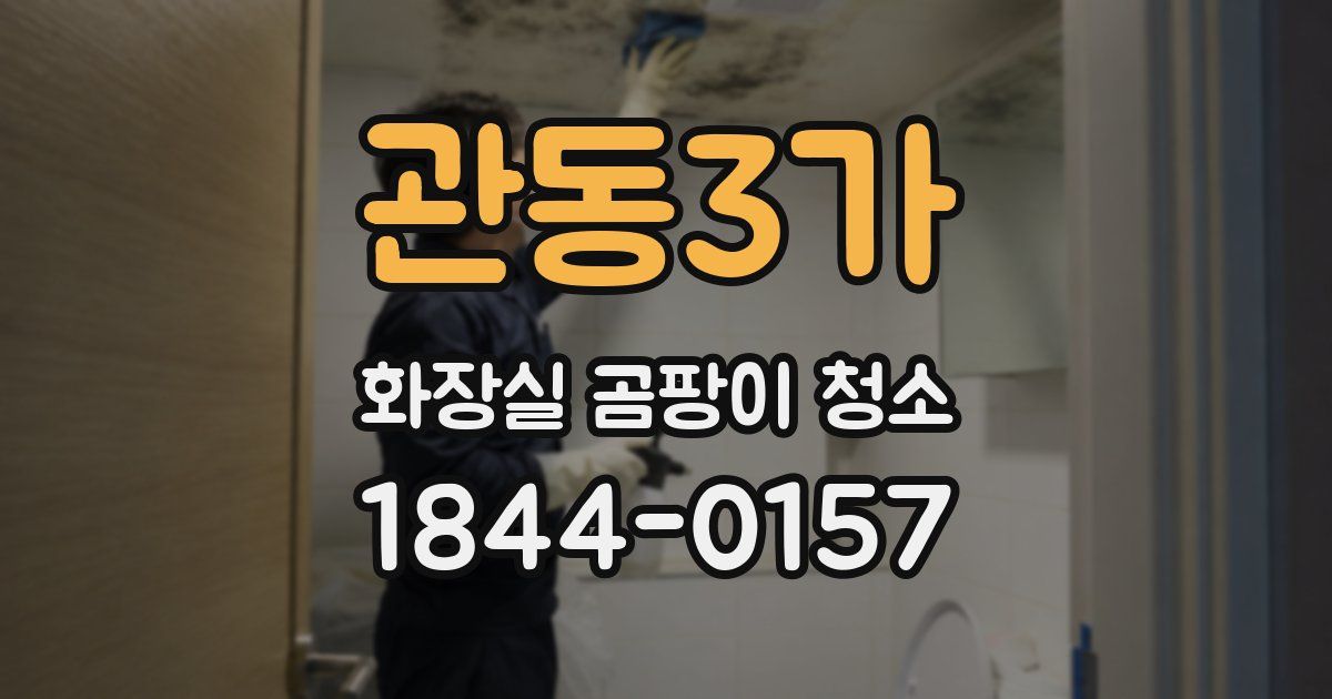 관동3가 화장실 곰팡이 청소