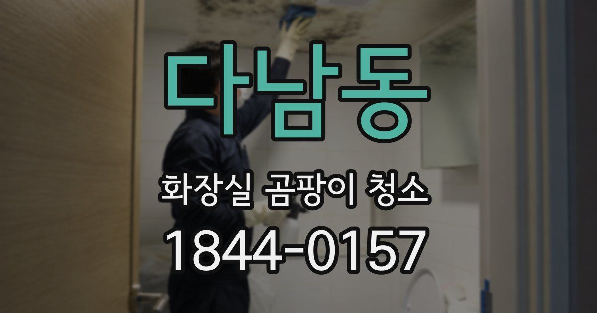 다남동 화장실 곰팡이 청소