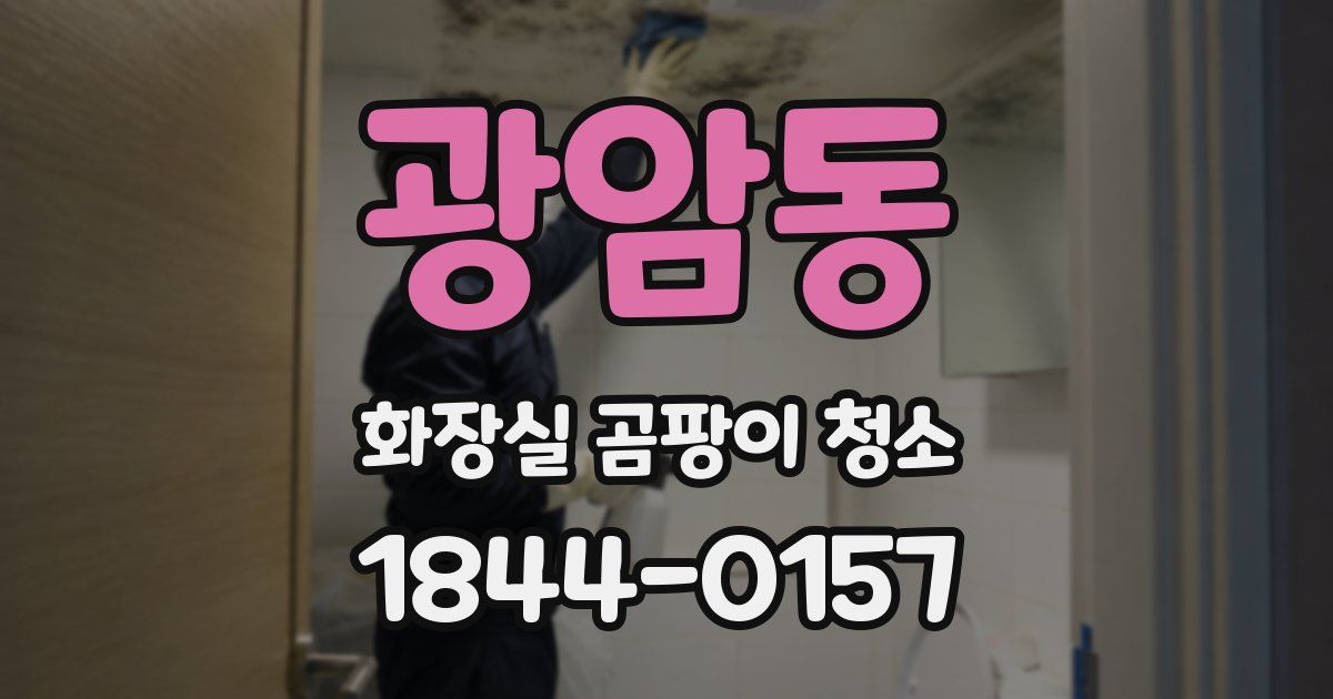 광암동 화장실 곰팡이 청소