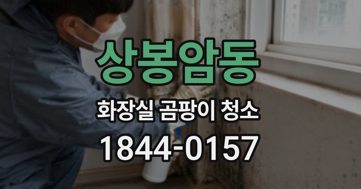 상봉암동 화장실 곰팡이 청소