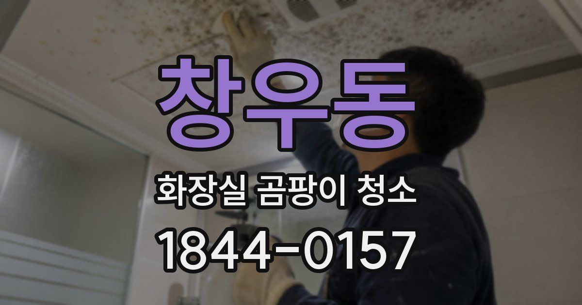 창우동 화장실 곰팡이 청소