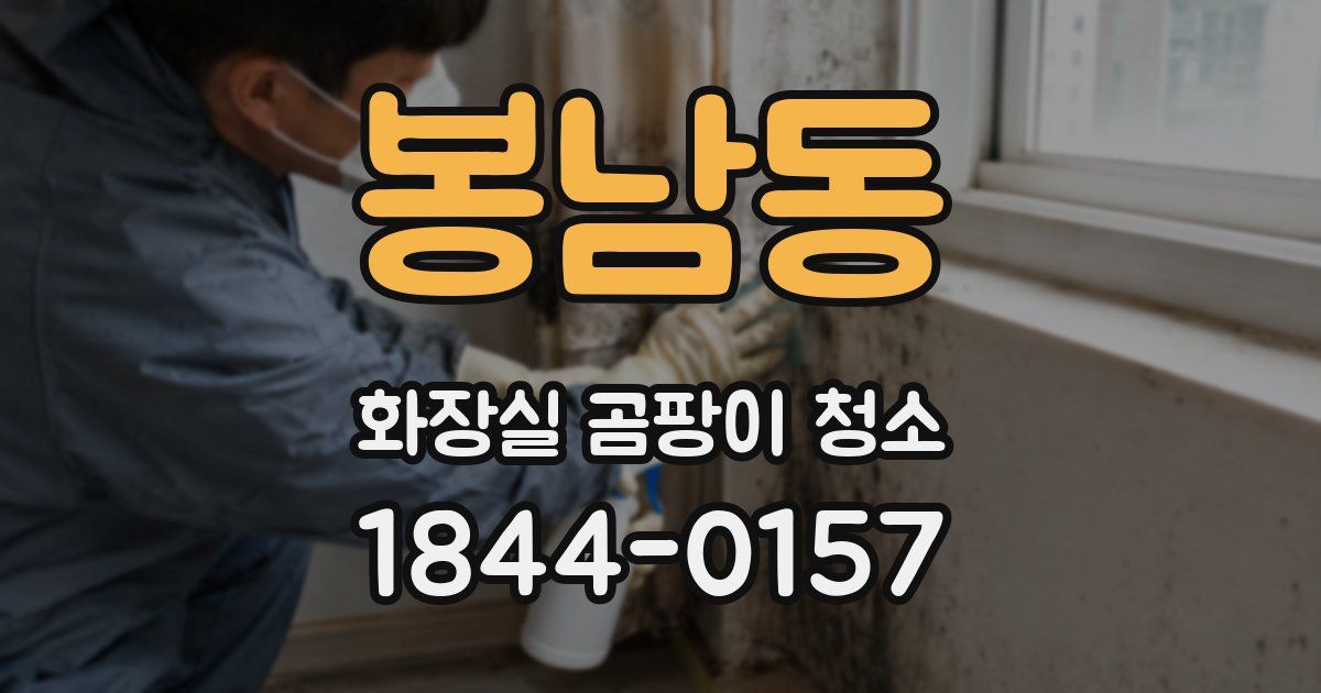 봉남동 화장실 곰팡이 청소