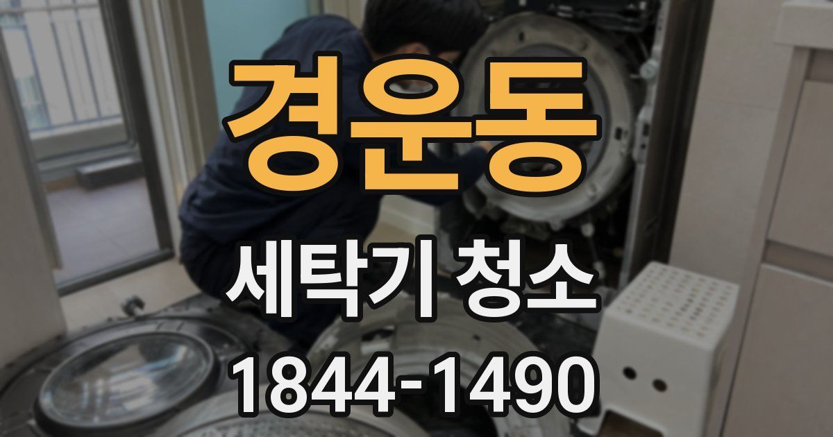경운동 세탁기 청소