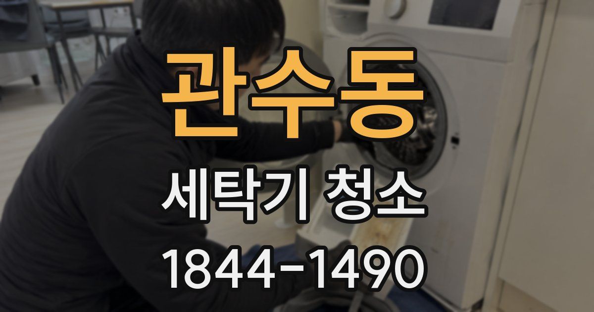 관수동 세탁기 청소