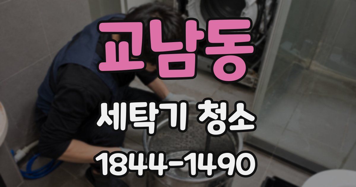 교남동 세탁기 청소