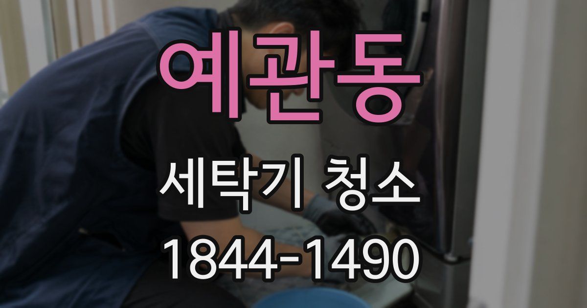 예관동 세탁기 청소