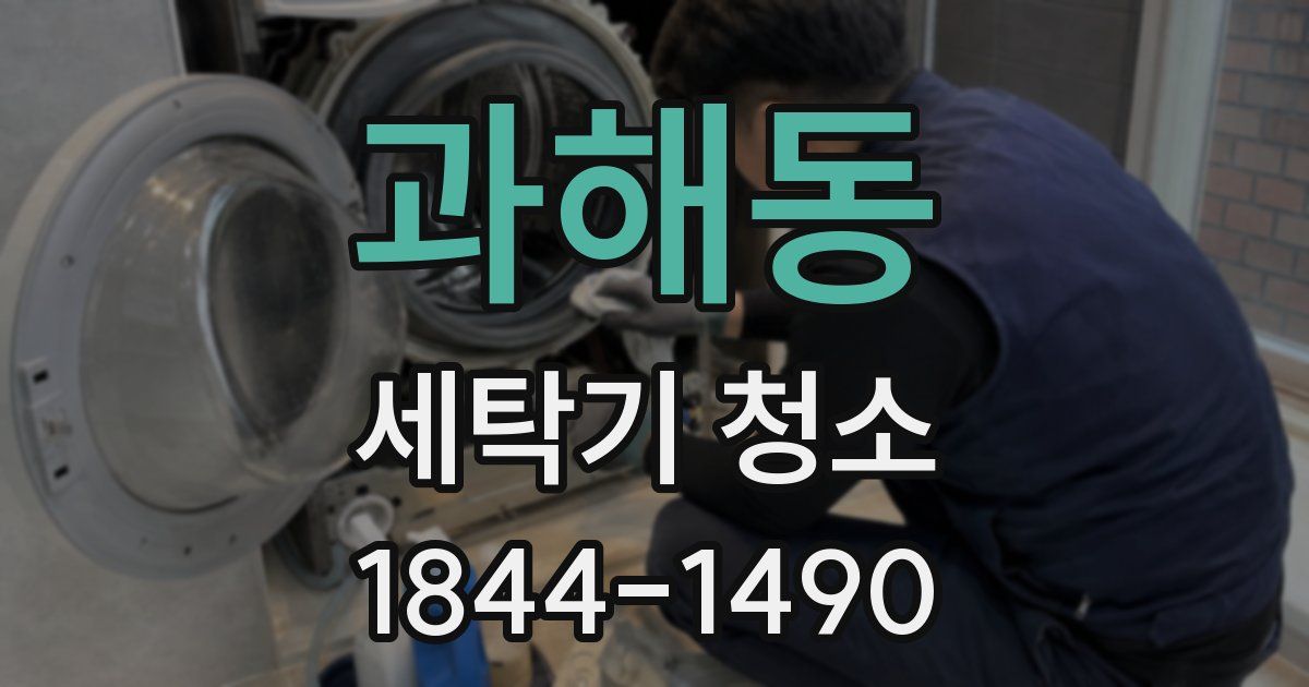 과해동 세탁기 청소