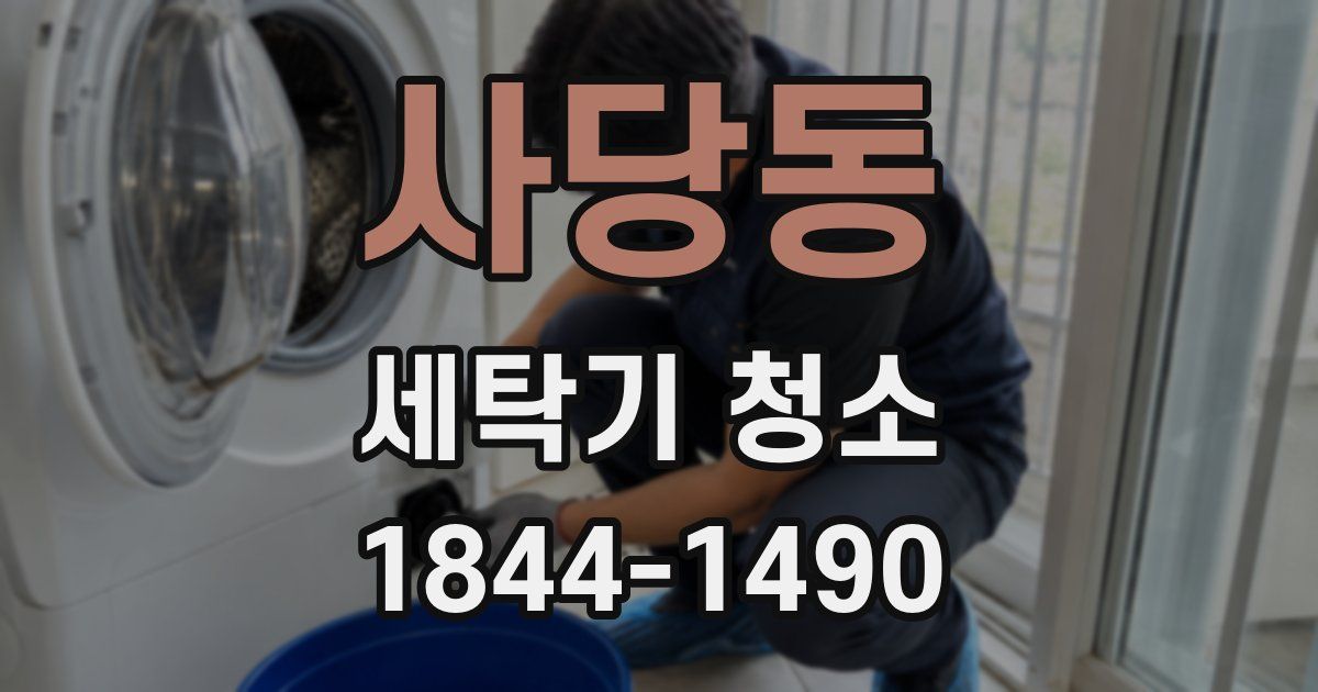 사당동 세탁기 청소