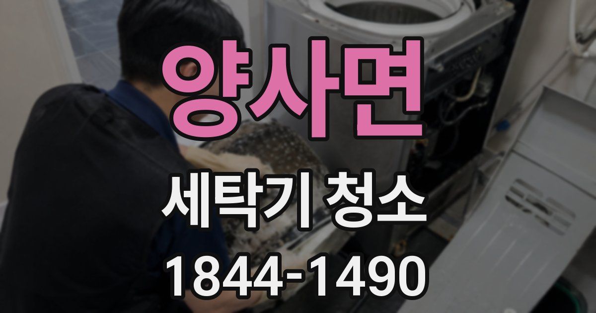 양사면 세탁기 청소