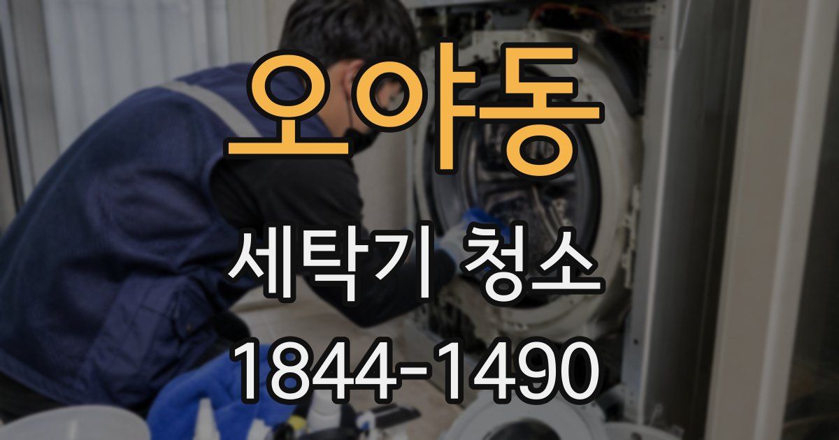 오야동 세탁기 청소