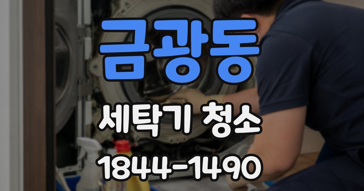 금광동 세탁기 청소