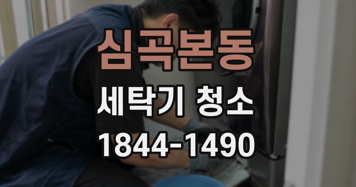 심곡본동 세탁기 청소
