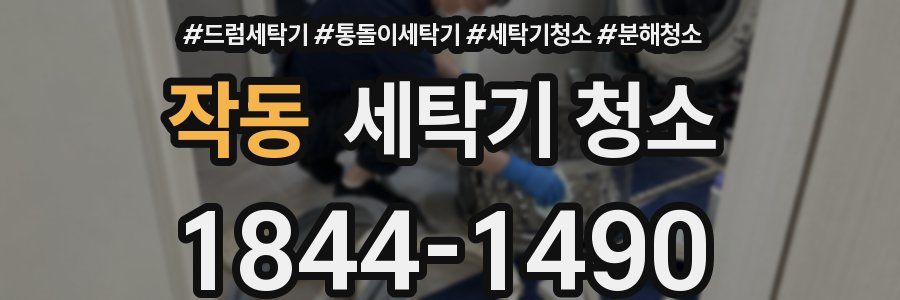 작동 세탁기 청소