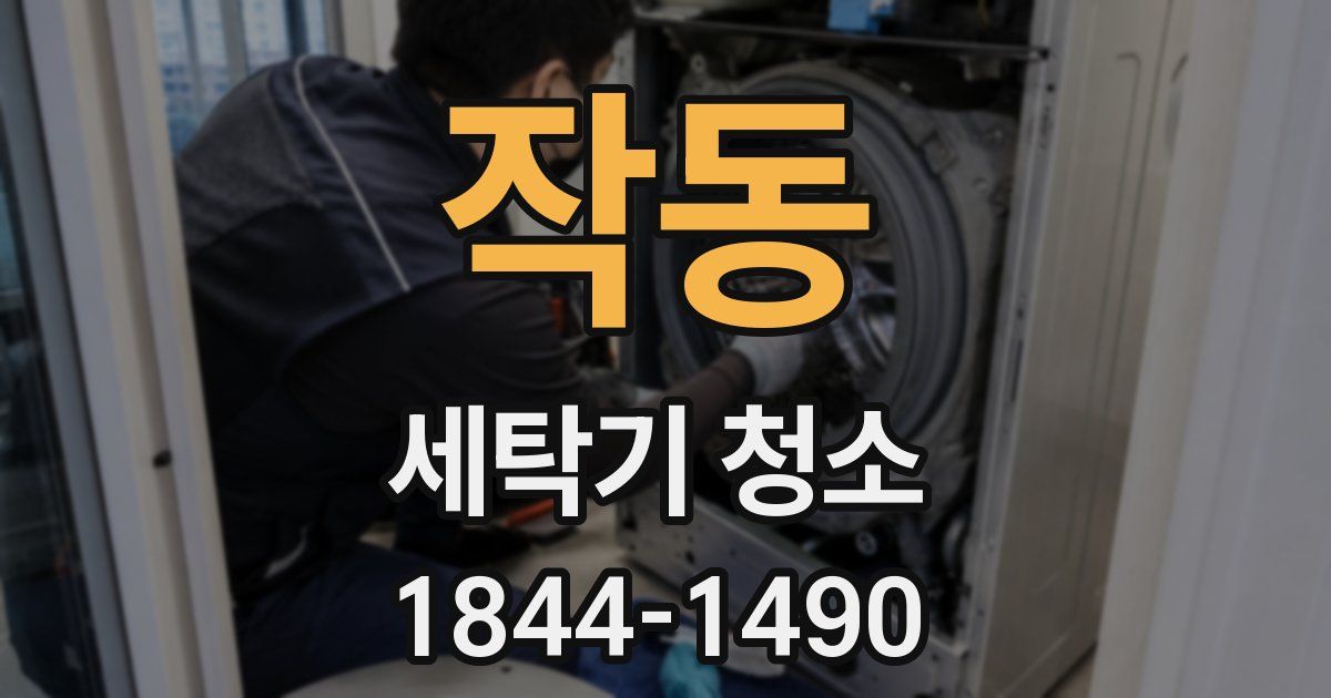 작동 세탁기 청소