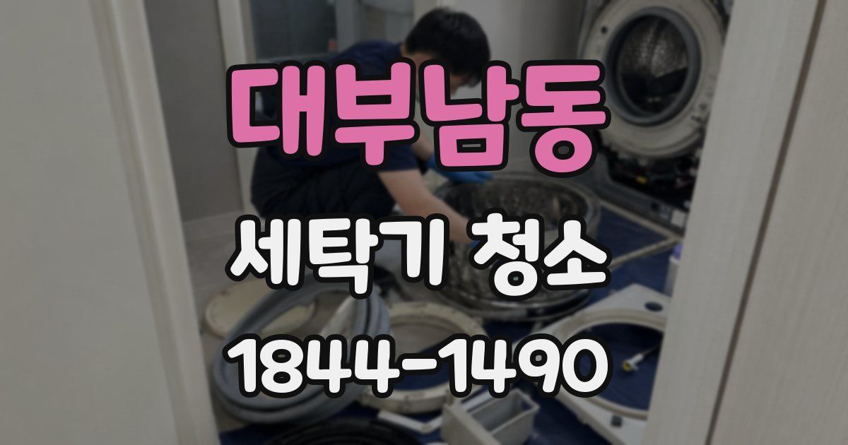 대부남동 세탁기 청소