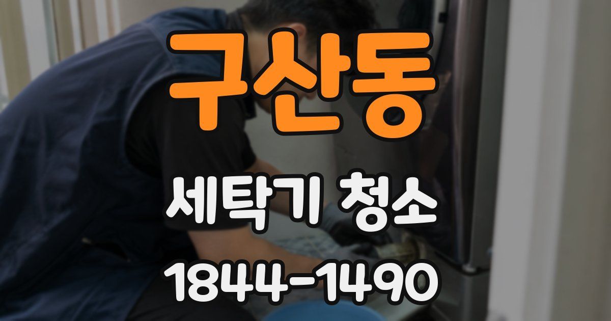 구산동 세탁기 청소