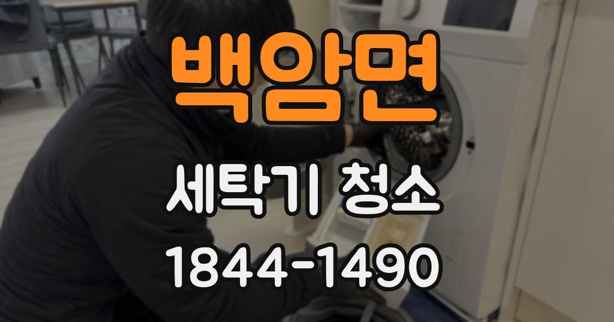 백암면 세탁기 청소