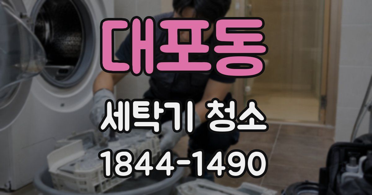 대포동 세탁기 청소