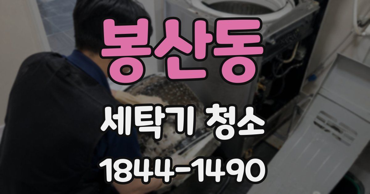 봉산동 세탁기 청소