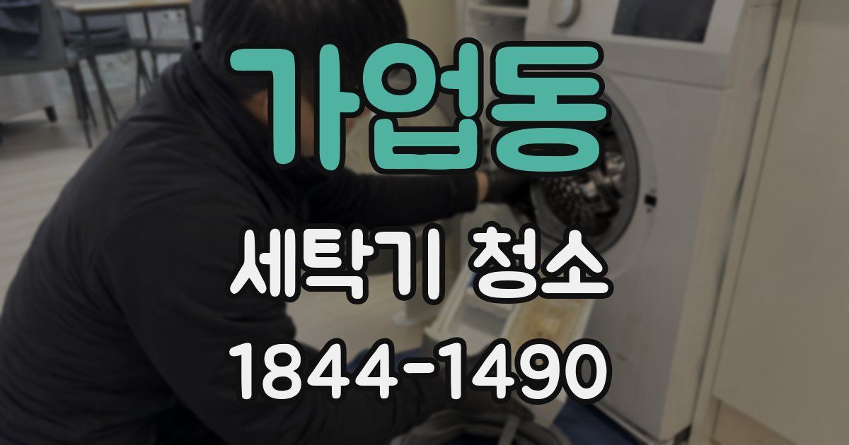 가업동 세탁기 청소