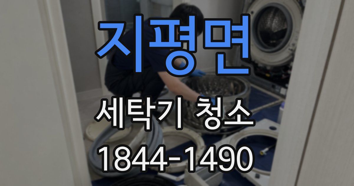 지평면 세탁기 청소