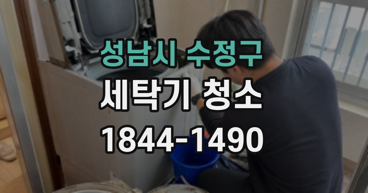 성남시 수정구 세탁기 청소