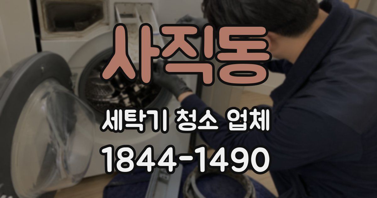 사직동 세탁기 청소 업체