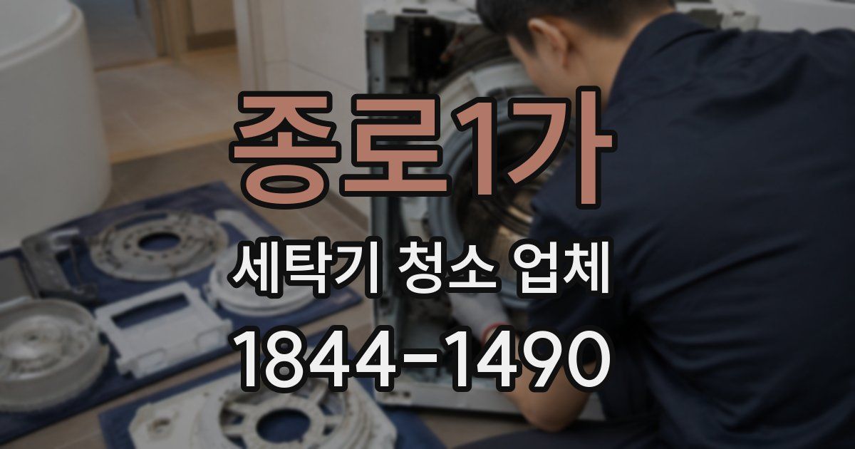 종로1가 세탁기 청소 업체
